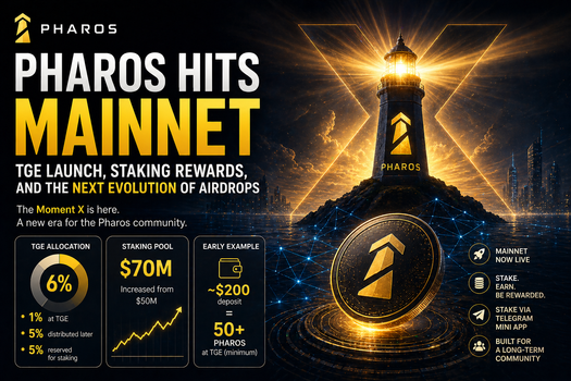 Pharos Hits Mainnet: TGE Launch, Staking Rewards, and the Next Evolution of Airdrops